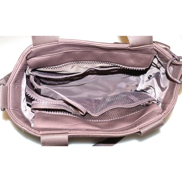 Dagne Dover London Medium Carryall Brown Neoprene Duffel Bag Travel - Picture 4 of 7